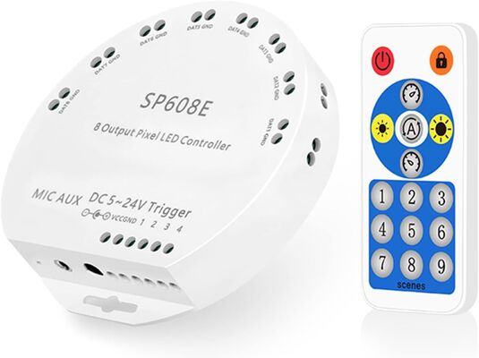 SP608E SPI App Smart LED Controller Music Sync RF Remote Pixel Control