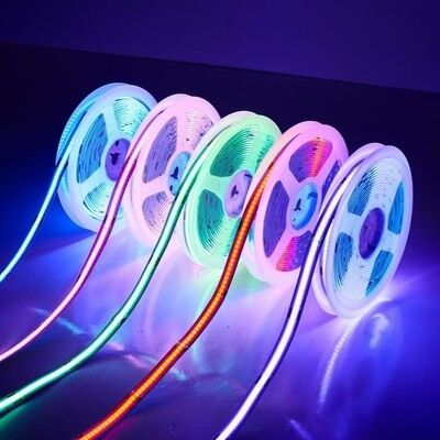 DC24V COB RGB LED Strip 840LEDs/m Flexible Color Changing Tape IP33