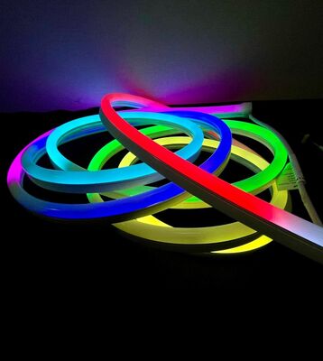 Addressable RGBIC LED Neon Flex 10×23mm Side Glow Silicone Tube for Creative Lighting