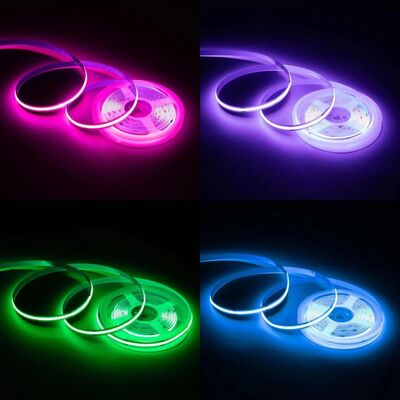 Smart RGB Color Changing COB LED Strip with 840LEDs/m High-Density and 15W/m High Output