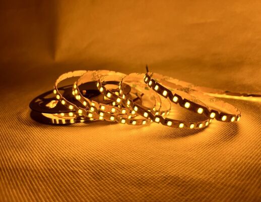 2700K Warm White Zigzag LED Strip 120LEDs/M Gold High Brightness CE ROHS